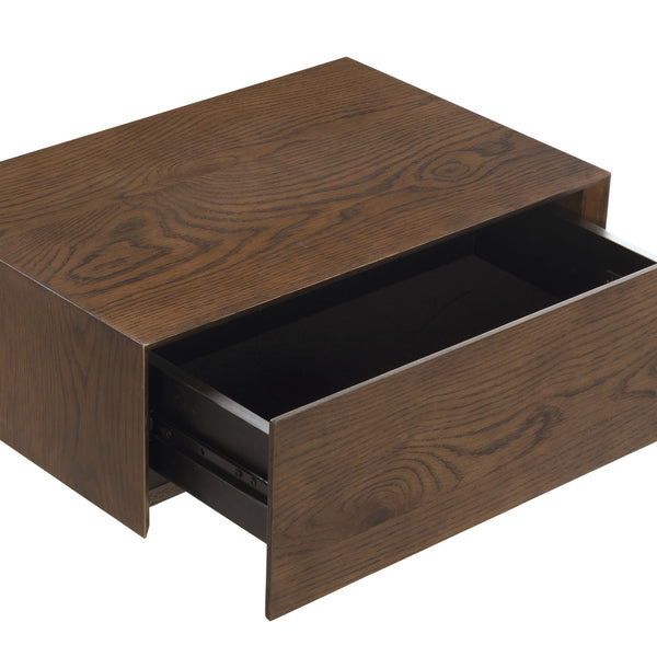 Safavieh Forrester 1 Drawer Floating Nightstand - Elevate Your Bedroom With Modern Elegance And Style Walnut Wood Sfv4263b