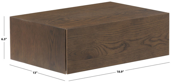 Safavieh Forrester 1 Drawer Floating Nightstand - Elevate Your Bedroom With Modern Elegance And Style Walnut Wood Sfv4263b