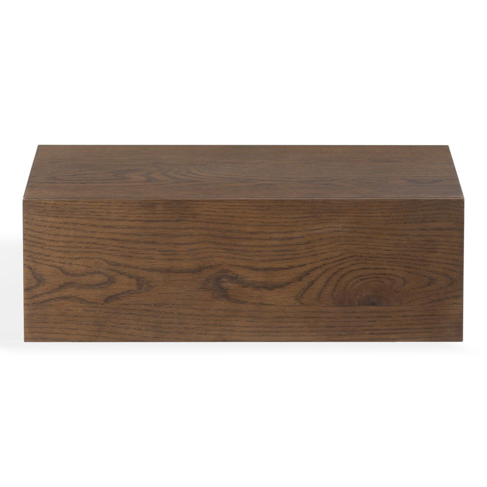 Safavieh FORRESTER 1 Drawer Floating Nightstand - Sleek Space-Saving Design for Modern Bedrooms and Decor Walnut SFV4263B