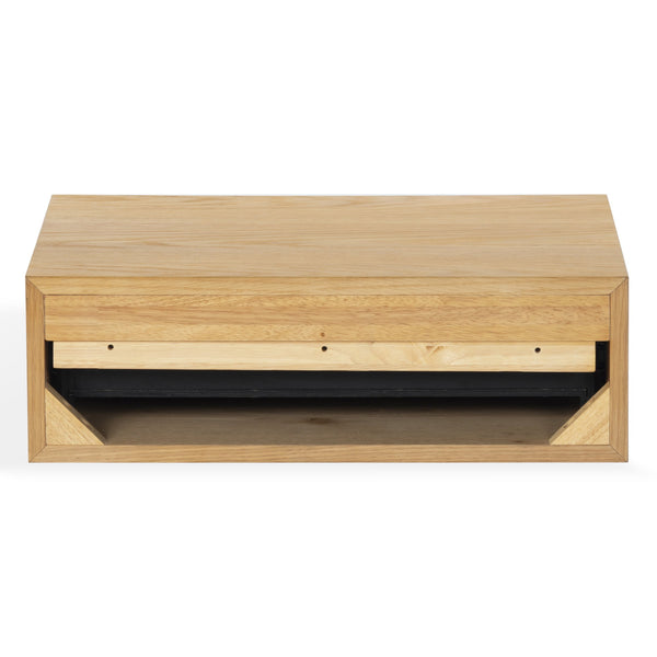 Safavieh Philbert 1 Drawer Floating Nightstand In Natural Wood - Elegant, Stylish Storage For Your Bedroom Natural Wood Sfv4264a