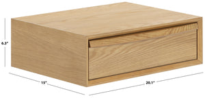 Safavieh Philbert 1 Drawer Floating Nightstand In Natural Wood - Elegant, Stylish Storage For Your Bedroom Natural Wood Sfv4264a