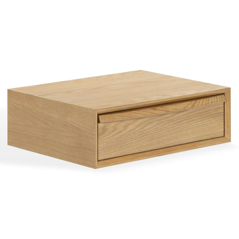 Safavieh PHILBERT 1 Drawer Floating Nightstand - Modern Wall-Mounted Design for Stylish Bedroom Storage Natural SFV4264A