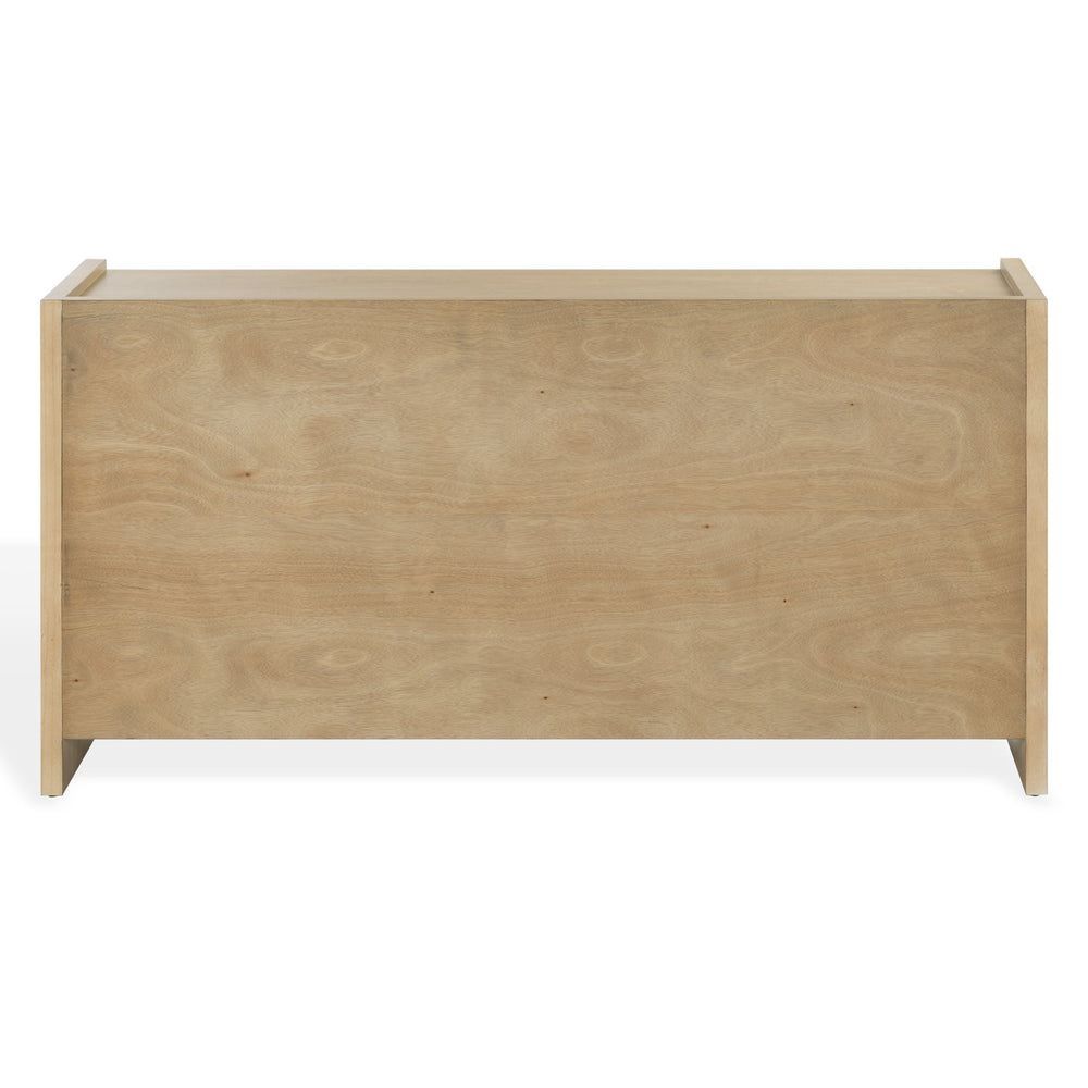 Rhylee Six-Drawer Wood Dresser — Spacious 63" Wide Solid Wood Storage With Clean Minimalist Design