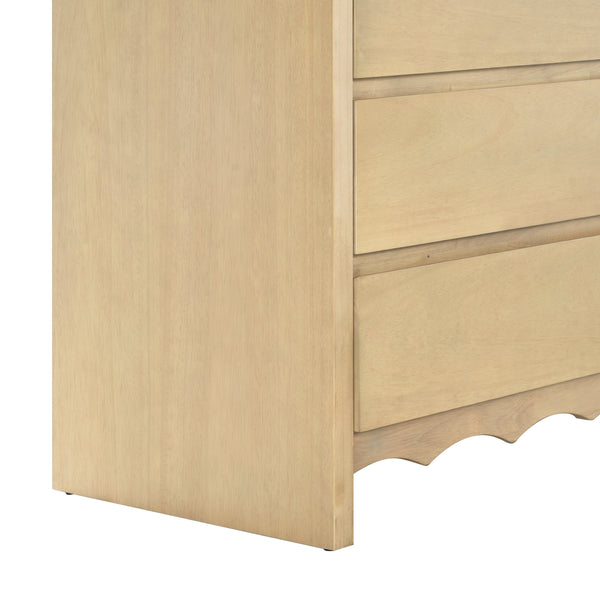 Rhylee Six-Drawer Wood Dresser — Spacious 63" Wide Solid Wood Storage With Clean Minimalist Design