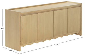 Rhylee Solid Wood 4-Door Sideboard With Generous Storage, Minimalist Design And Durable Craftsmanship