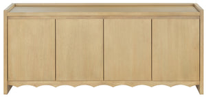 Rhylee Solid Wood 4-Door Sideboard With Generous Storage, Minimalist Design And Durable Craftsmanship