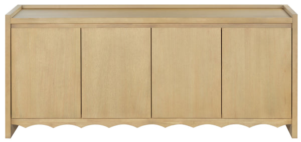Rhylee Solid Wood 4-Door Sideboard With Generous Storage, Minimalist Design And Durable Craftsmanship