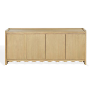 Rhylee Solid Wood 4-Door Sideboard With Generous Storage, Minimalist Design And Durable Craftsmanship