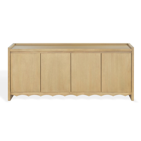 Rhylee Solid Wood 4-Door Sideboard With Generous Storage, Minimalist Design And Durable Craftsmanship