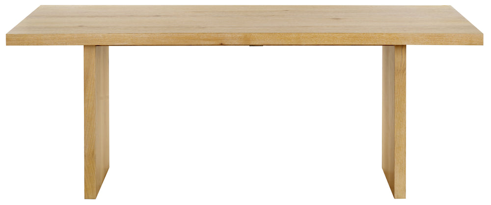 Shelbee Solid Wood Rectangle Dining Table With Ceruse Finish, Timeless Grain & Sturdy Modern Design