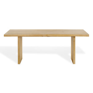 Shelbee Solid Wood Rectangle Dining Table With Ceruse Finish, Timeless Grain & Sturdy Modern Design