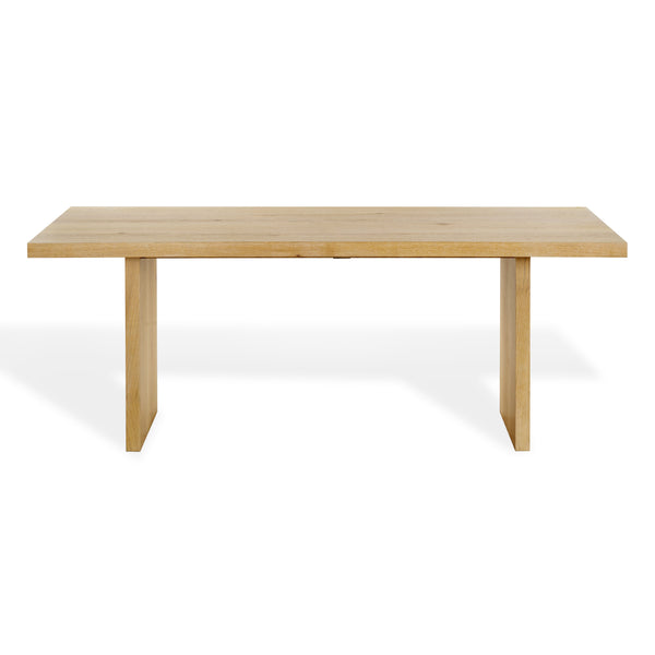 Shelbee Solid Wood Rectangle Dining Table With Ceruse Finish, Timeless Grain & Sturdy Modern Design
