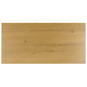 Shelbee Solid Wood Rectangle Dining Table With Ceruse Finish, Timeless Grain & Sturdy Modern Design