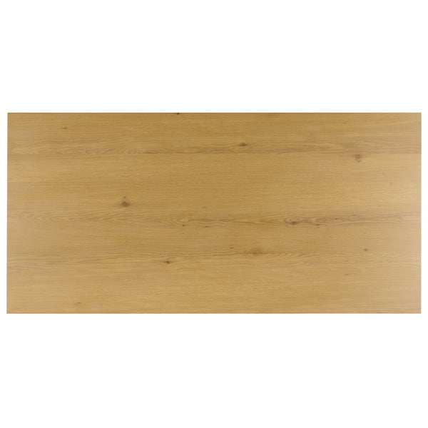 Shelbee Solid Wood Rectangle Dining Table With Ceruse Finish, Timeless Grain & Sturdy Modern Design