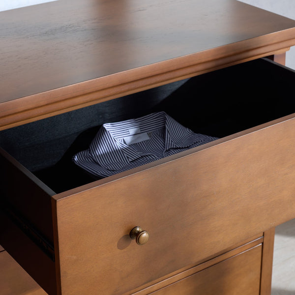 Lizzy Six-Drawer Dresser With Warm Wood Finish, Smooth-Glide Drawers And Timeless Contemporary Style