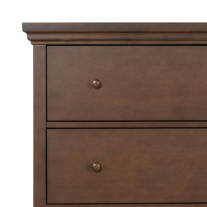 Lizzy Six-Drawer Dresser With Warm Wood Finish, Smooth-Glide Drawers And Timeless Contemporary Style