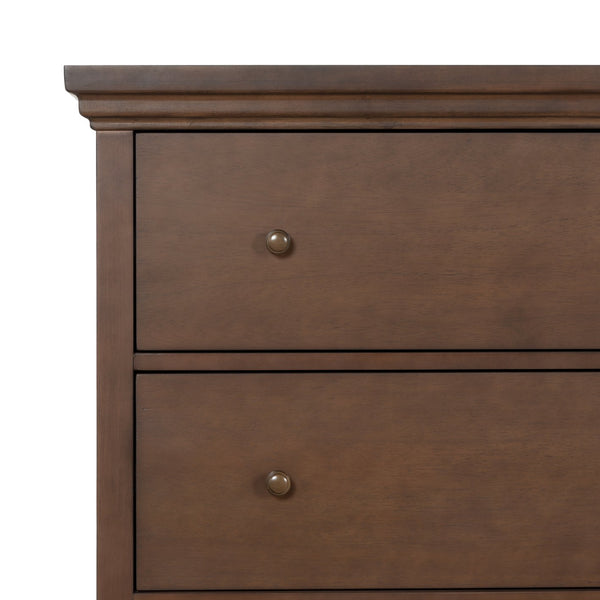 Lizzy Six-Drawer Dresser With Warm Wood Finish, Smooth-Glide Drawers And Timeless Contemporary Style