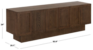Bethandria Mid-Century 6-Door Wood Sideboard With Ample Storage, Clean Lines, Durable Construction