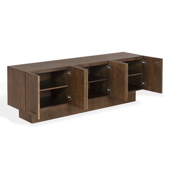 Bethandria Mid-Century 6-Door Wood Sideboard With Ample Storage, Clean Lines, Durable Construction