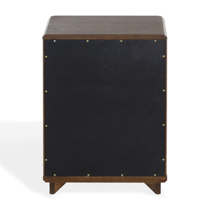 Guillermo Wood 3-Drawer Nightstand — Compact, Warm-Grain Bedside Storage With Smooth-Glide Drawers