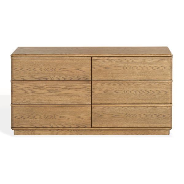 Guillermo Solid Wood 6-Drawer Dresser With Smooth-Glide Drawers, Spacious Storage & Timeless Style