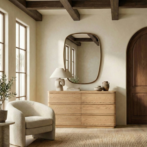 Guillermo Solid Wood 6-Drawer Dresser With Smooth-Glide Drawers, Spacious Storage & Timeless Style