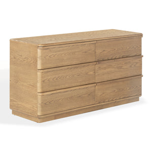 Guillermo Solid Wood 6-Drawer Dresser With Smooth-Glide Drawers, Spacious Storage & Timeless Style