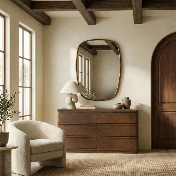 Guillermo Solid Wood 6-Drawer Dresser With Smooth-Glide Drawers, Spacious Storage & Timeless Style