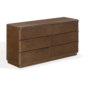 Guillermo Solid Wood 6-Drawer Dresser With Smooth-Glide Drawers, Spacious Storage & Timeless Style