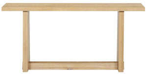 Maliq Solid Wood Console Table 72" X16" X34" — Slim Durable Entryway & Sofa Console With Warm Grain Finish