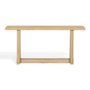 Maliq Solid Wood Console Table 72" X16" X34" — Slim Durable Entryway & Sofa Console With Warm Grain Finish