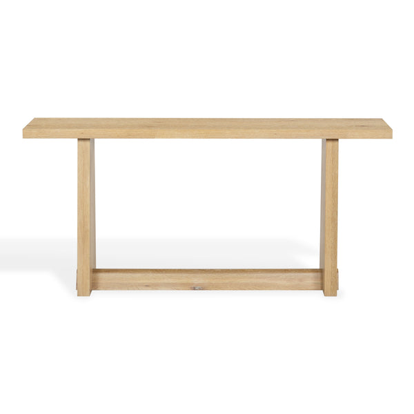 Maliq Solid Wood Console Table 72" X16" X34" — Slim Durable Entryway & Sofa Console With Warm Grain Finish