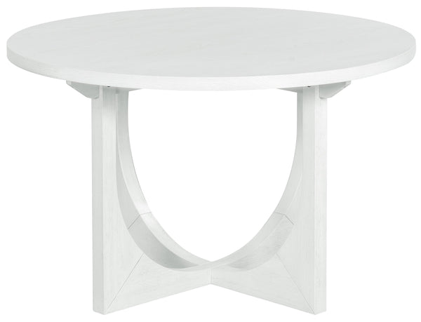 Clarastella Round Wood Dining Table — 48" Solid Wood Round Top, Durable Four-Leg Base For Everyday Use