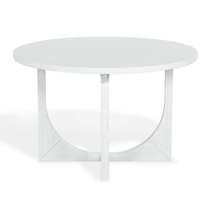 Clarastella Round Wood Dining Table — 48" Solid Wood Round Top, Durable Four-Leg Base For Everyday Use