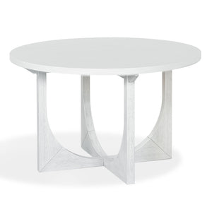 Clarastella Round Wood Dining Table — 48" Solid Wood Round Top, Durable Four-Leg Base For Everyday Use