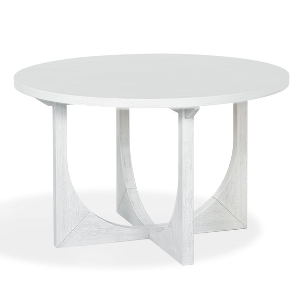 Clarastella Round Wood Dining Table — 48" Solid Wood Round Top, Durable Four-Leg Base For Everyday Use