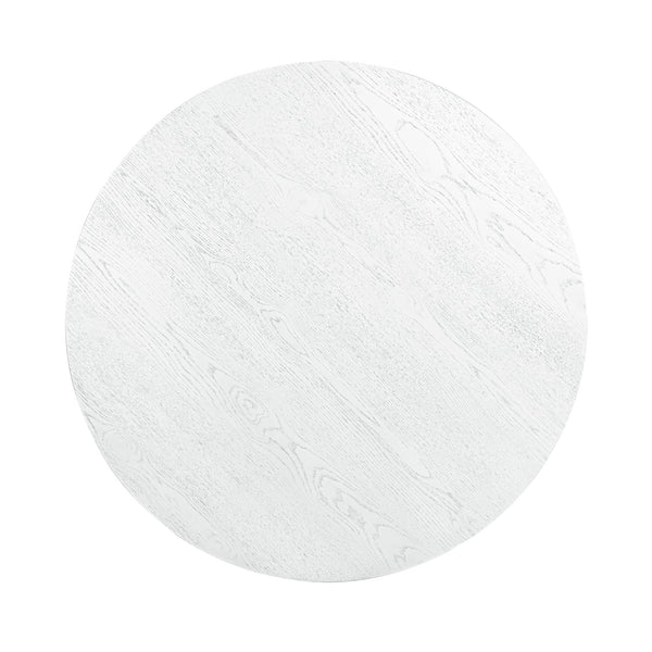Clarastella Round Wood Dining Table — 48" Solid Wood Round Top, Durable Four-Leg Base For Everyday Use