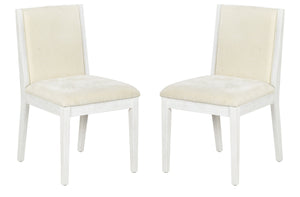Clarastella Solid Wood Dining Chair Set Of 2 With Upholstered Seat, Ergonomic Back, Durable Modern Design