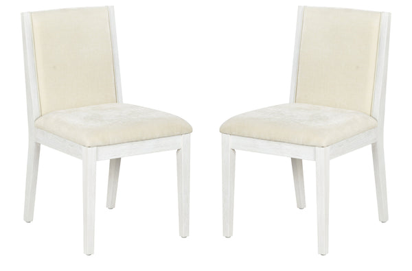 Clarastella Solid Wood Dining Chair Set Of 2 With Upholstered Seat, Ergonomic Back, Durable Modern Design