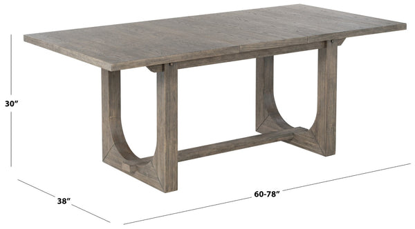 Safavieh Doriella Solid Wood Extendable Dining Table Walnut Finish Seats Four to Six SFV4275A-2BX