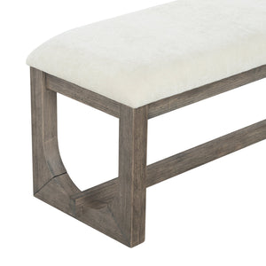 Doriella Wood Bench With Plush Upholstery And Solid Wood Frame — Elegant Entryway & Bedroom Seat