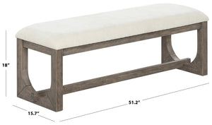 Doriella Wood Bench With Plush Upholstery And Solid Wood Frame — Elegant Entryway & Bedroom Seat