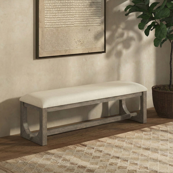 Doriella Wood Bench With Plush Upholstery And Solid Wood Frame — Elegant Entryway & Bedroom Seat