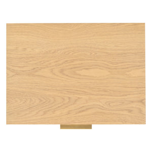 Safavieh Gabribecca Oak Veneer 2 Drawer Nightstand Brass Accents Contemporary Bedroom Storage GREIGE OAK SFV4279A