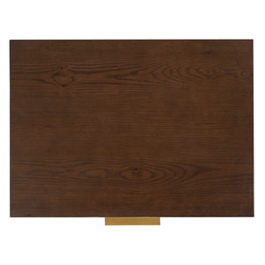 Safavieh Gabribecca Oak Veneer 2 Drawer Nightstand Brass Accents Contemporary Bedroom Storage WALNUT SFV4279B