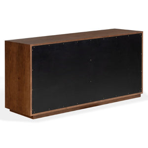 Safavieh Gabribecca Six Drawer Dresser with Oak Finish and Brass Hardware for Modern Bedrooms Brown SFV4280B