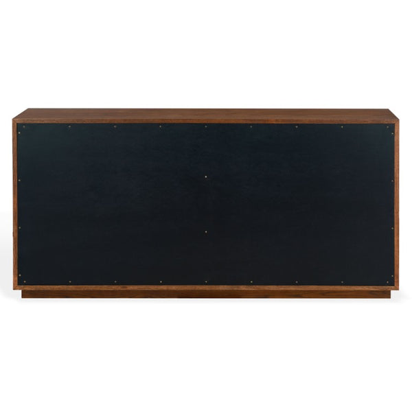 Safavieh Gabribecca Six Drawer Dresser with Oak Finish and Brass Hardware for Modern Bedrooms Brown SFV4280B