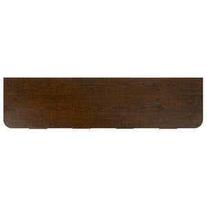 Safavieh Dorothea Mid-Century Walnut Sideboard with Brass Hardware and Three Drawer Storage SFV4282A
