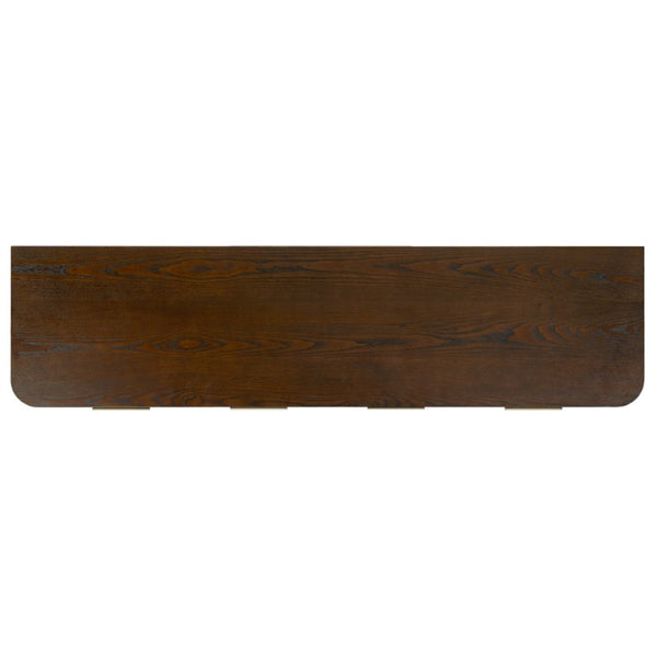 Safavieh Dorothea Mid-Century Walnut Sideboard with Brass Hardware and Three Drawer Storage SFV4282A