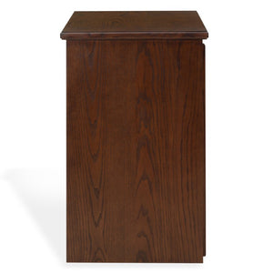 Safavieh Caroline Walnut and Brass Two Drawer Open Shelf Chest for Bedroom or Entryway SFV4283A